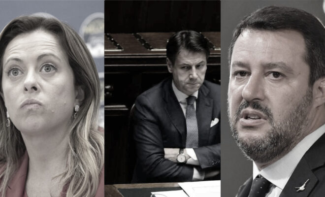 Meloni Conte Salvini