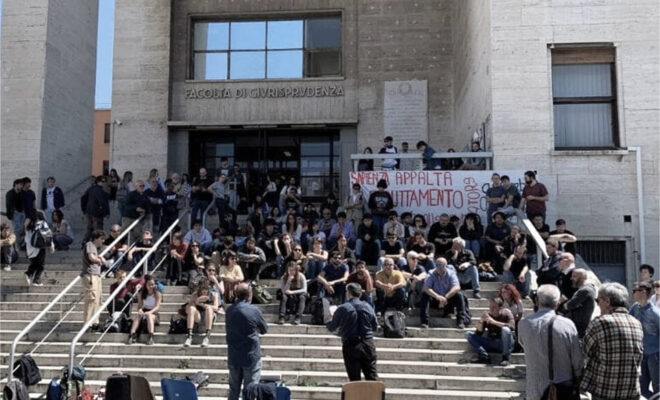 La lotta dei lavoratori della Sapienza contro sfruttamento, appalti e salari da fame