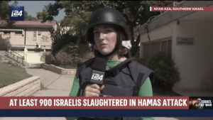 La reporter Nicole Zedeck di I24News annuncia il ritrovamento di almeno 40 bambini decapitati a Kfar Aza. La notizia sarà rilanciata dai media italiani senza alcuna verifica, ma in seguito si rivelerà essere una fake news